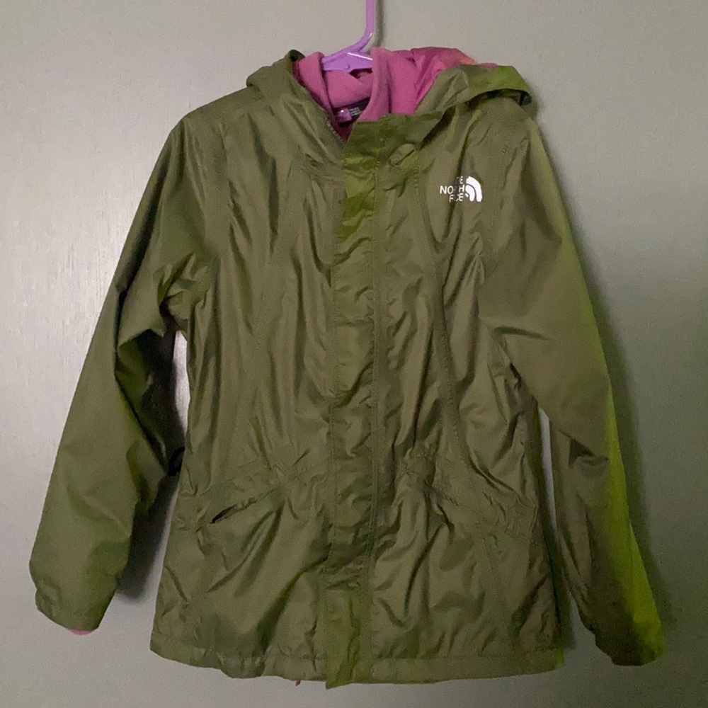 Girls XS North face rain coat